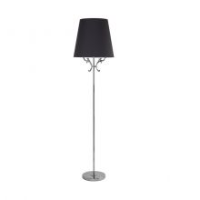 Flor lampa podłogowa 3xE14/60w chrom/czarny abażur